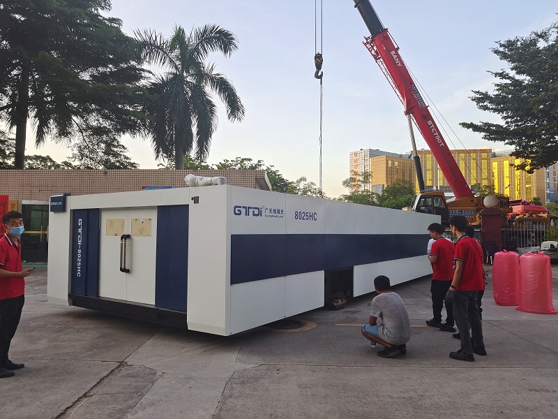 米乐M6激光8025HC总线高功率12000W光纤激光切割机交付成功